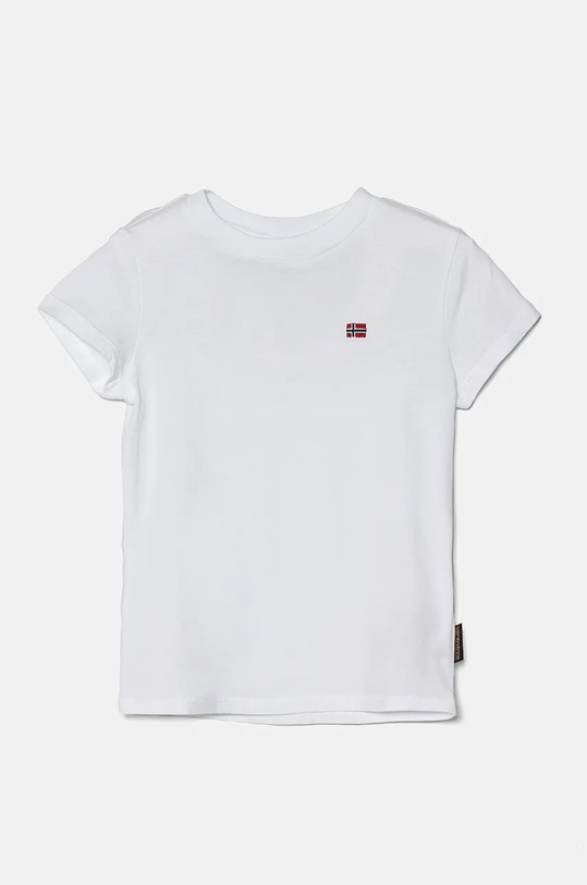 Dětské bavlněné tričko Napapijri SALIS SS 2 kulatý bílá NP0A4GEH0021.98.128