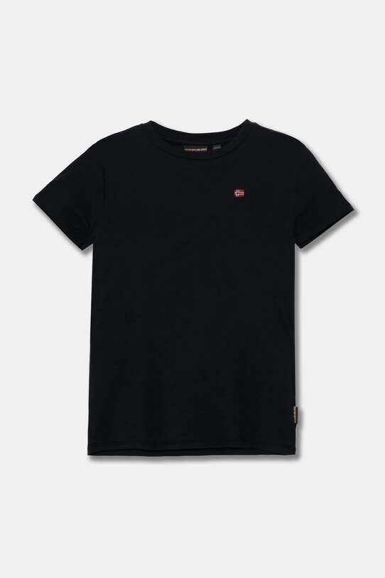 Napapijri tricou de bumbac pentru copii SALIS SS 2 uni negru NP0A4GEH0411.168.172
