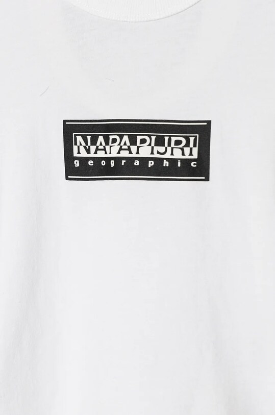 Napapijri tricou de bumbac pentru copii S-CHAMOIS SS NP0A4HYL0021.98.128 alb AW24