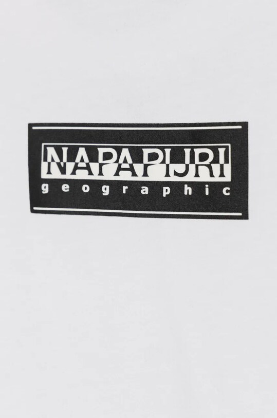 Детская хлопковая футболка Napapijri S-CHAMOIS SS NP0A4HYL0021.168.172 белый AW24