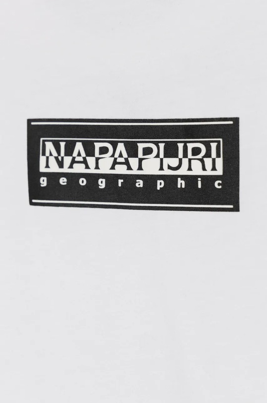 Detské bavlnené tričko Napapijri S-CHAMOIS SS NP0A4HYL0021.168.172 biela AW24