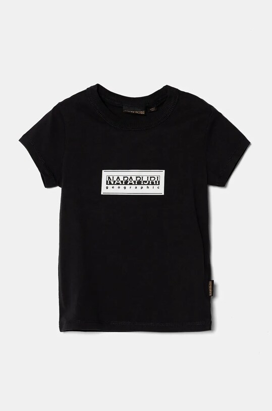 Napapijri tricou de bumbac pentru copii S-CHAMOIS SS print negru NP0A4HYL0411.98.128