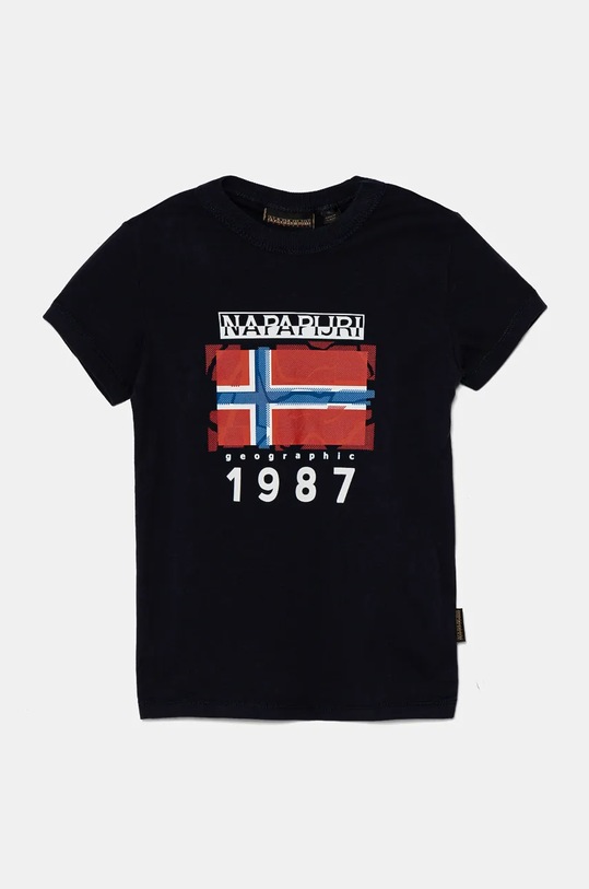 Napapijri tricou de bumbac pentru copii S-MATS print bleumarin NP0A4HYN1761.98.128