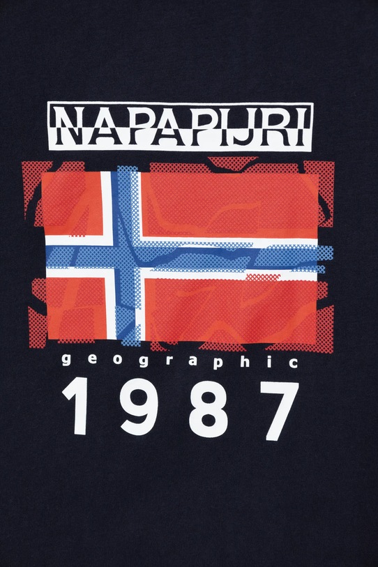 CHLAPEC Dětské bavlněné tričko Napapijri S-MATS NP0A4HYN1761.134.164 námořnická modř