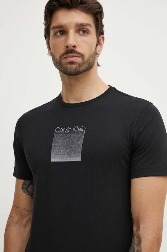 Хлопковая футболка Calvin Klein чёрный K10K113107