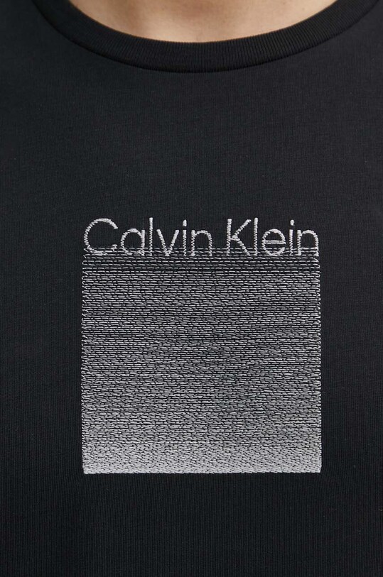 Хлопковая футболка Calvin Klein K10K113107 чёрный