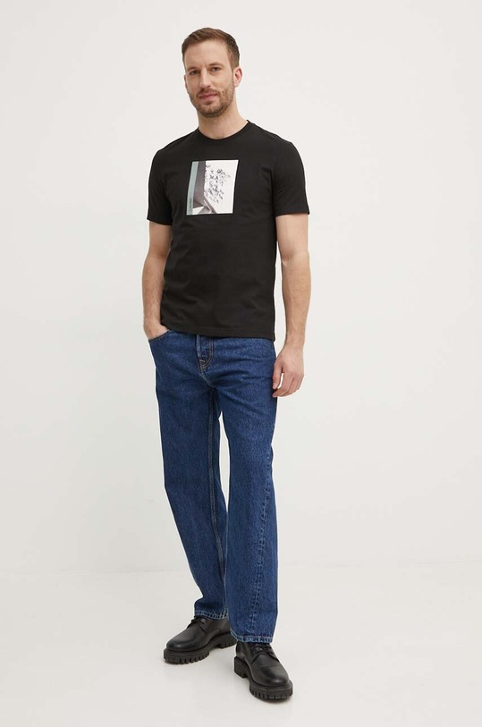 Bavlněné tričko Calvin Klein K10K113108 černá AW24