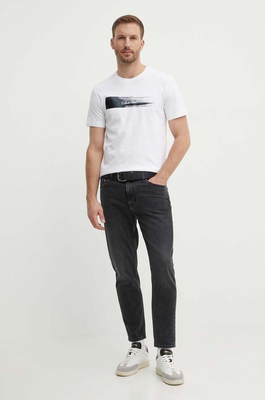 Calvin Klein tricou din bumbac K10K113113 alb AW24