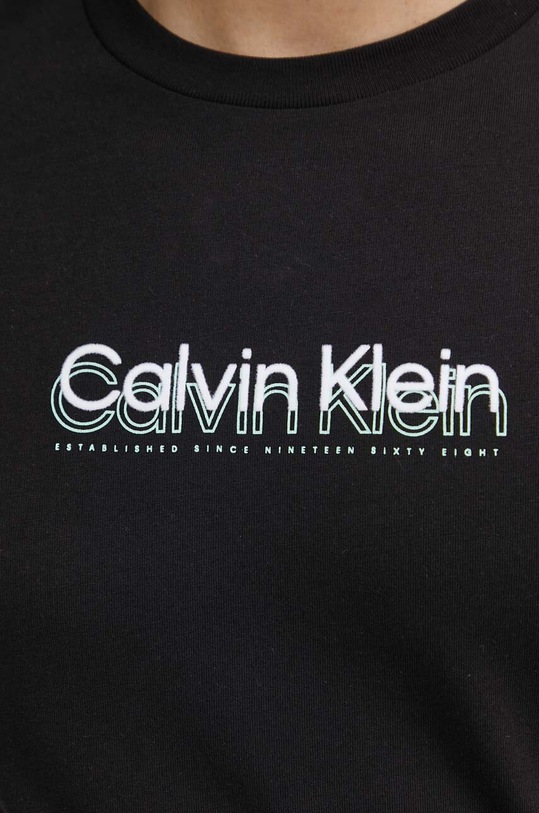 Βαμβακερό μπλουζάκι Calvin Klein K10K113118 μαύρο