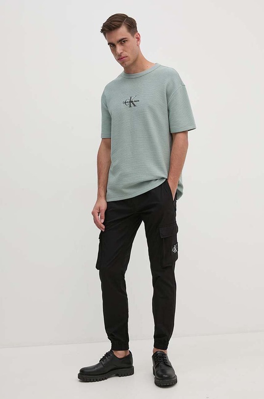 Bavlněné tričko Calvin Klein Jeans J30J325645 šedá AW24