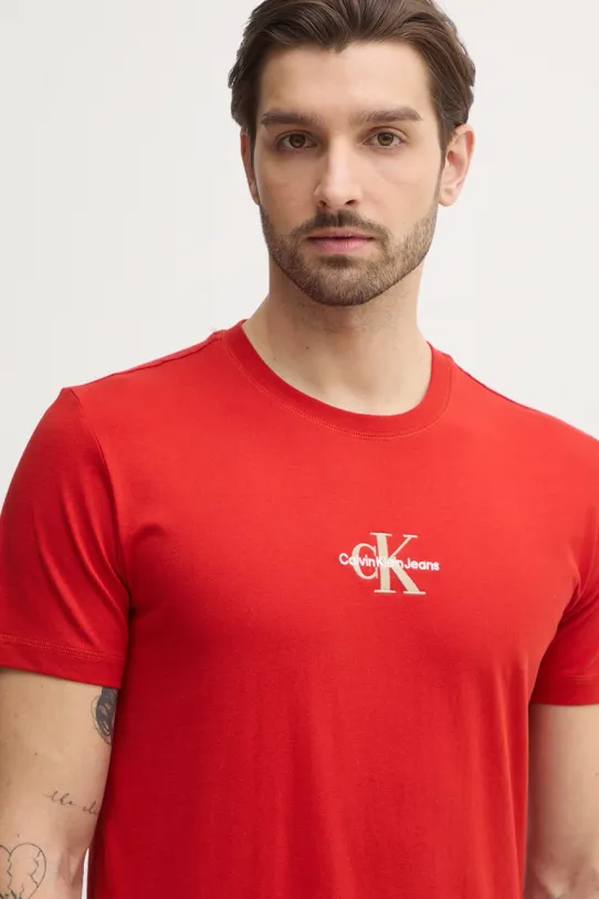 Calvin Klein Jeans t-shirt bawełniany czerwony J30J325649