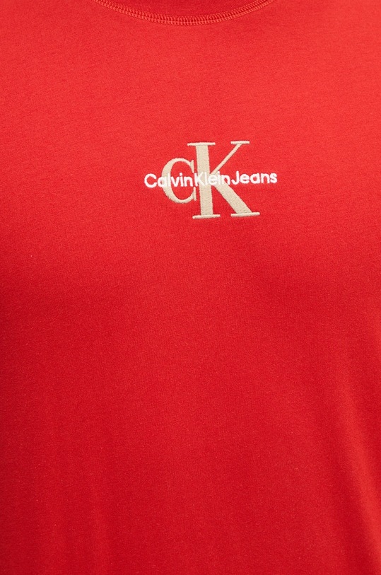 Хлопковая футболка Calvin Klein Jeans J30J325649 красный