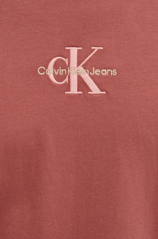 Calvin Klein Jeans t-shirt bawełniany bordowy J30J325649