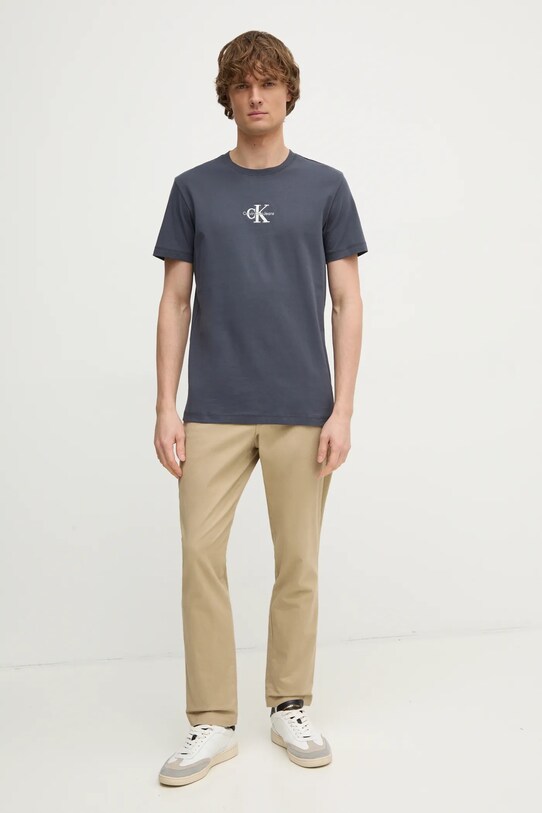 Calvin Klein Jeans t-shirt bawełniany J30J325649 szary SS25