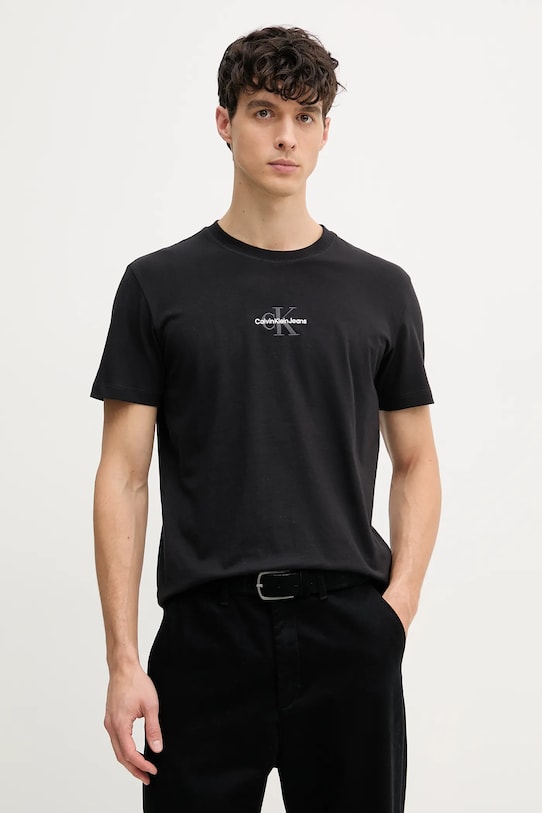 Calvin Klein Jeans tricou din bumbac imprimeu negru J30J325649
