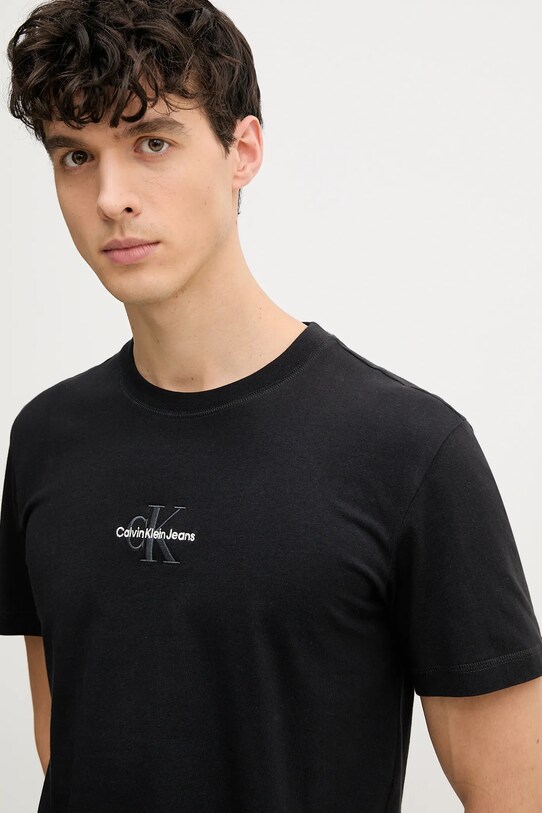 Calvin Klein Jeans tricou din bumbac negru J30J325649