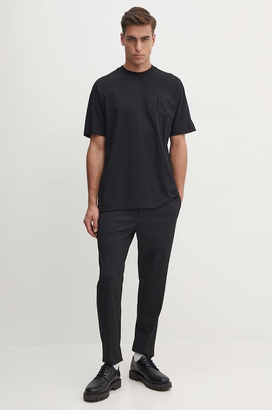 Calvin Klein Jeans t-shirt bawełniany J30J325657 czarny AW24