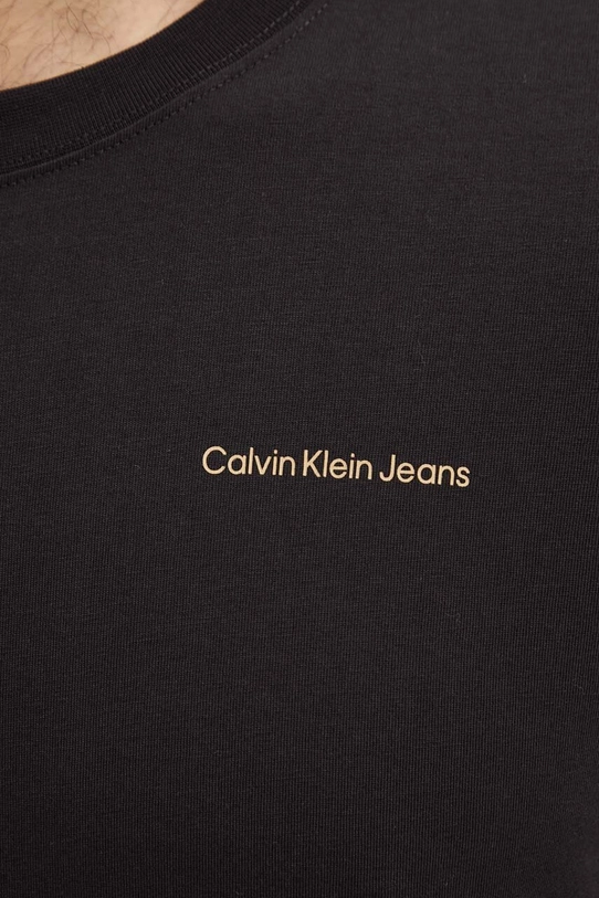 Bavlnené tričko Calvin Klein Jeans čierna J30J325679