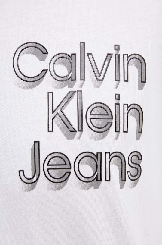 Памучна тениска Calvin Klein Jeans J30J325680 бял