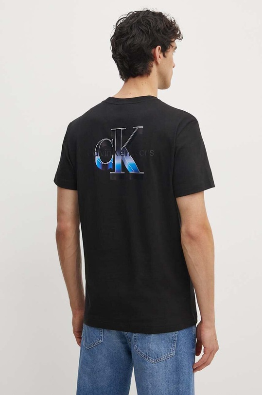 Бавовняна футболка Calvin Klein Jeans бавовна чорний J30J325683