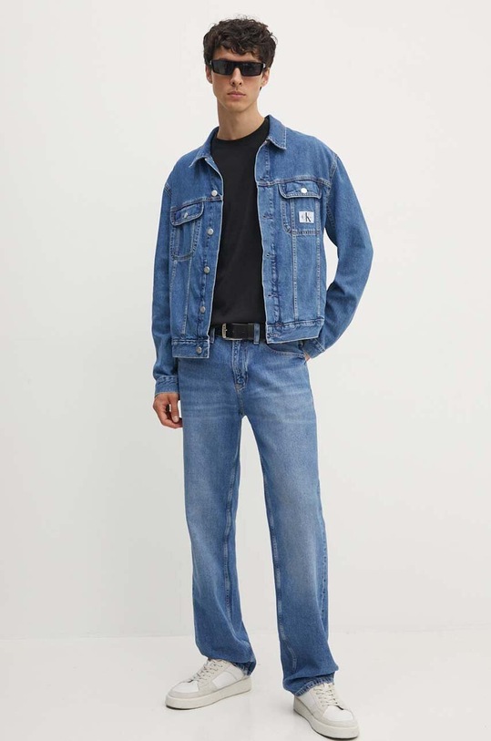 Бавовняна футболка Calvin Klein Jeans J30J325683 чорний AW24