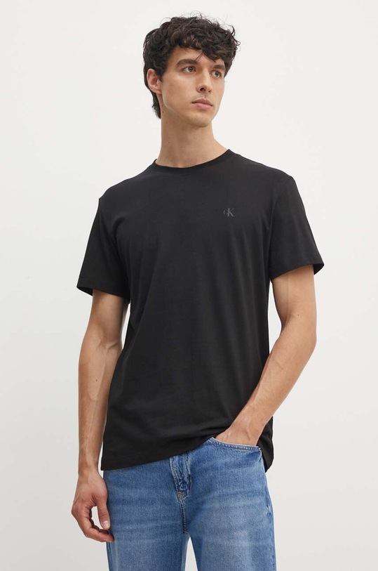 Одяг Бавовняна футболка Calvin Klein Jeans J30J325683 чорний