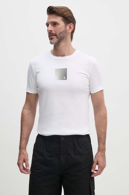 Bavlnené tričko Calvin Klein Jeans biela J30J325686