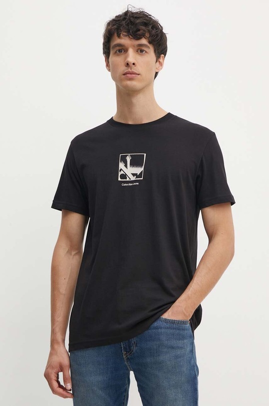 Calvin Klein Jeans t-shirt bawełniany czarny J30J325687