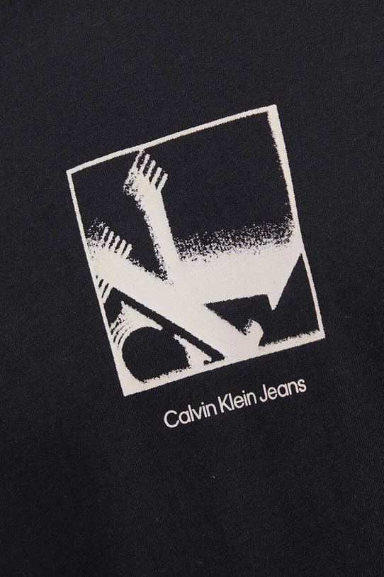 Хлопковая футболка Calvin Klein Jeans J30J325687 чёрный