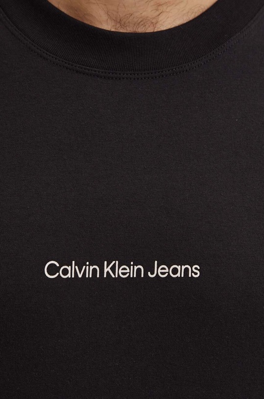 Bavlněné tričko Calvin Klein Jeans černá J30J325688