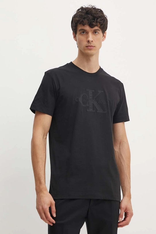 Odzież Calvin Klein Jeans t-shirt bawełniany J30J325916 czarny