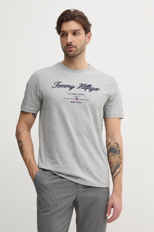Бавовняна футболка Tommy Hilfiger сірий MW0MW33691