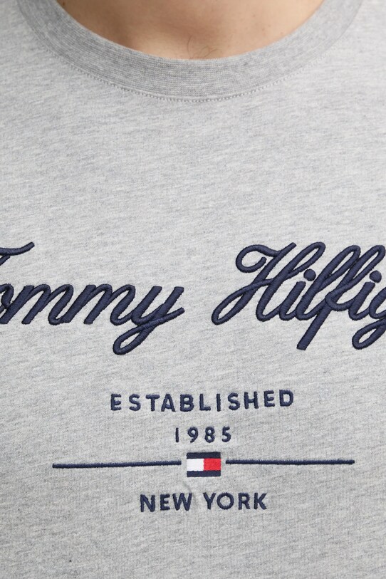Хлопковая футболка Tommy Hilfiger MW0MW33691 серый