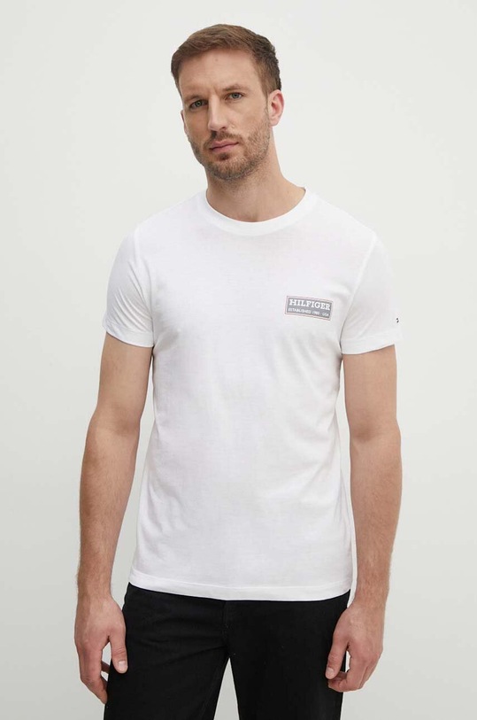 Бавовняна футболка Tommy Hilfiger MW0MW35465 білий