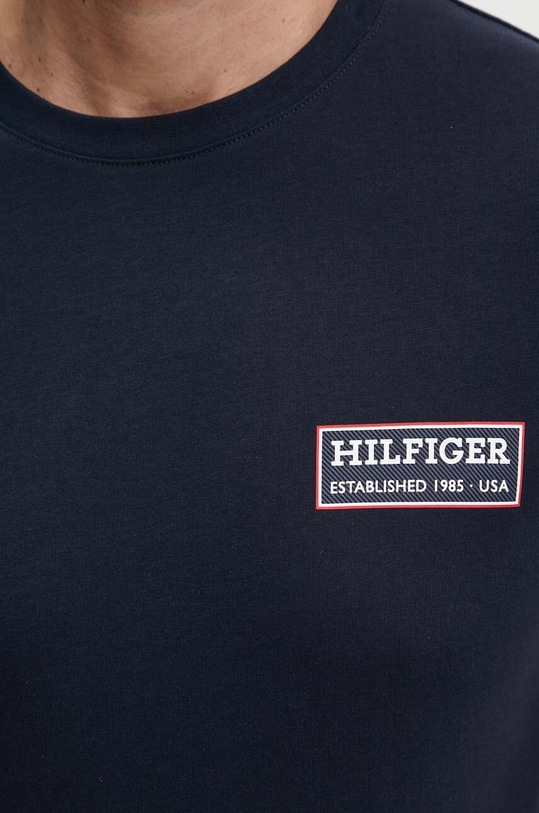 Bavlnené tričko Tommy Hilfiger tmavomodrá MW0MW35465