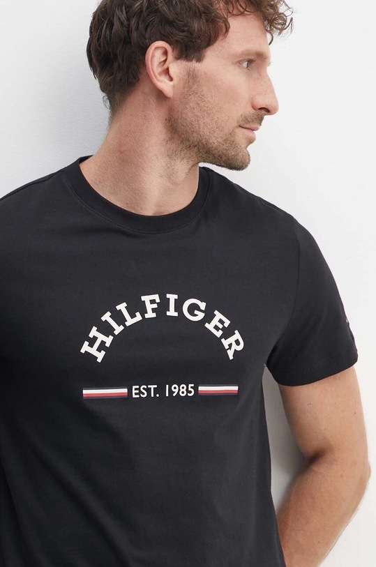 Tommy Hilfiger t-shirt bawełniany czarny MW0MW35466