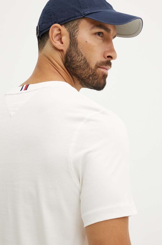 Ρούχα Βαμβακερό μπλουζάκι Tommy Hilfiger MW0MW36210 μπεζ