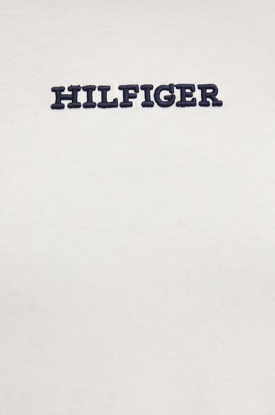 Βαμβακερό μπλουζάκι Tommy Hilfiger μπεζ MW0MW36210