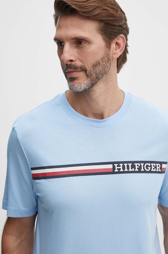 Tommy Hilfiger t-shirt in cotone sovrastampa blu MW0MW36739