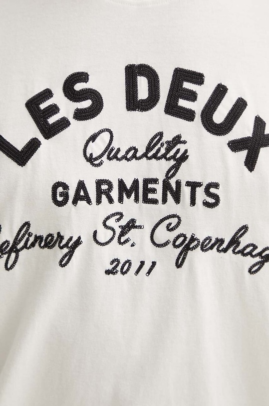 Bavlněné tričko Les Deux LDM101173 béžová