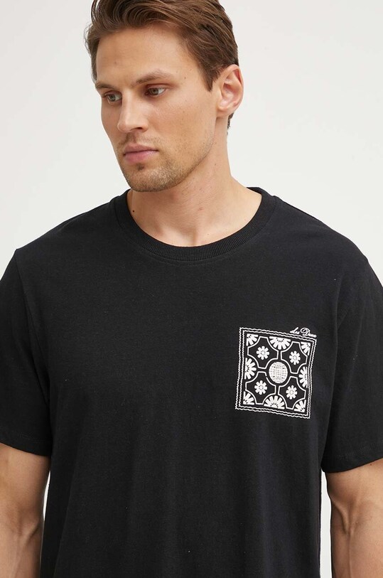 Футболка с примесью льна Les Deux чёрный LDM101176