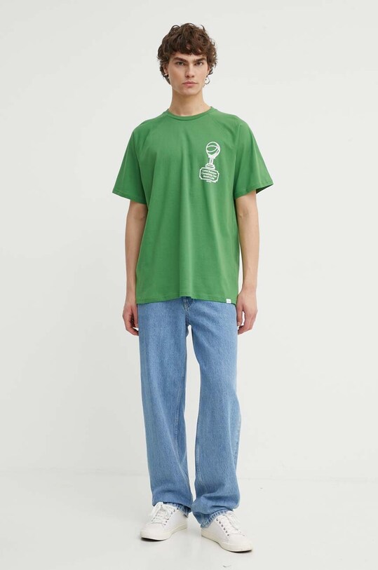 Бавовняна футболка Les Deux LDM101182 зелений AW24