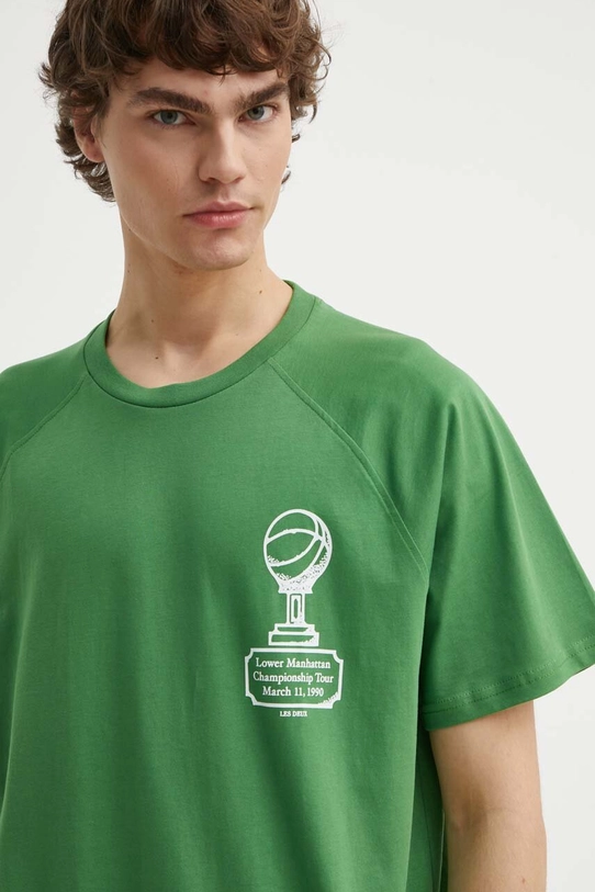 Les Deux tricou din bumbac verde LDM101182