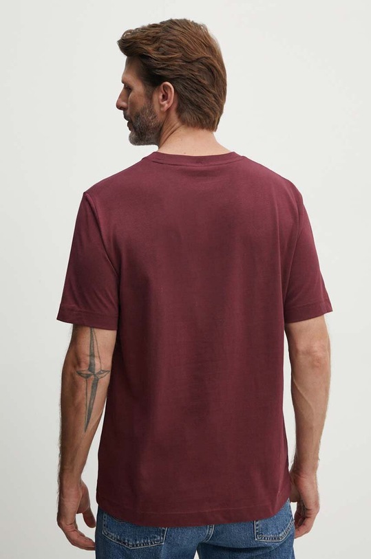 Oblečení Bavlněné tričko Marc O'Polo 426201251382 burgundské