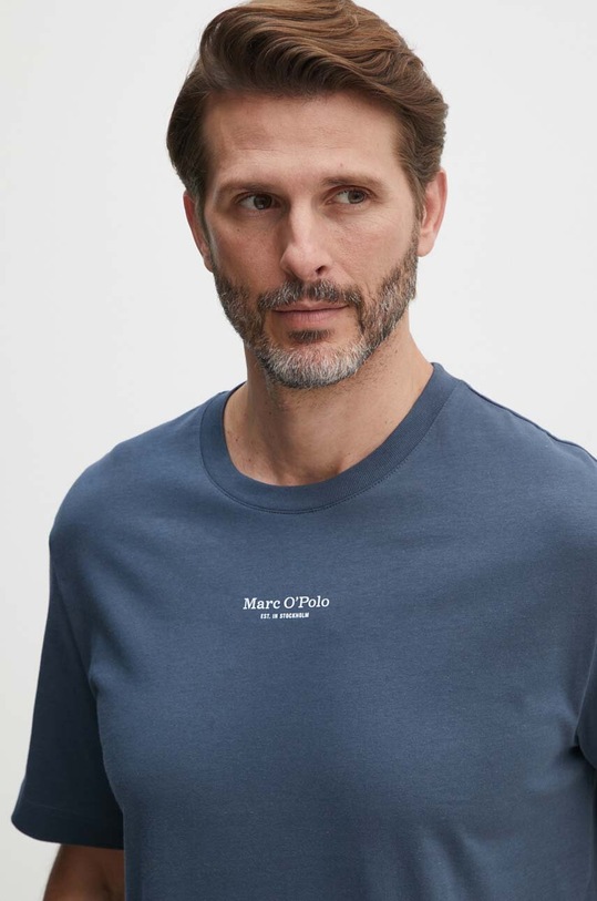 Marc O'Polo t-shirt bawełniany 426201251382 niebieski AW24