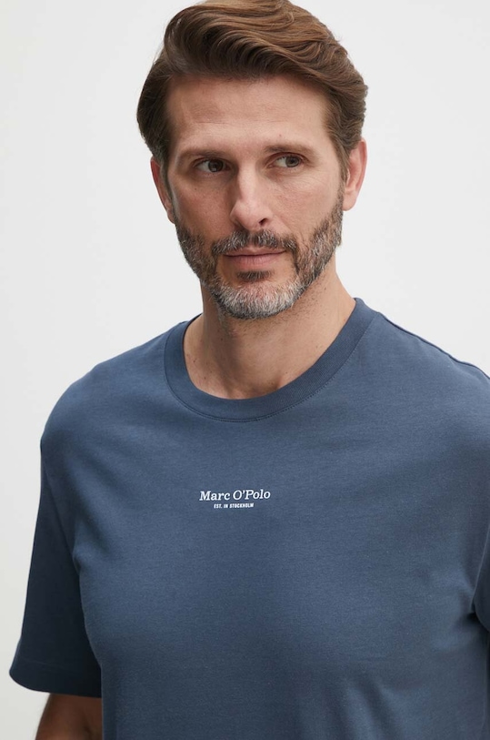 Marc O'Polo t-shirt bawełniany 426201251382 niebieski AW24