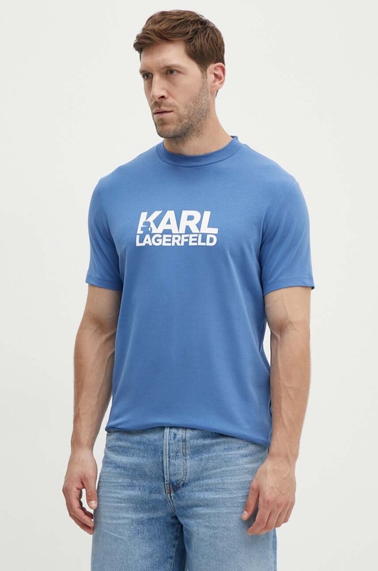 Karl Lagerfeld t-shirt niebieski 543235.755087