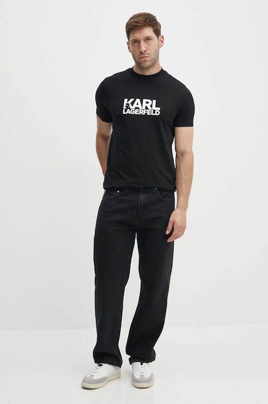 Karl Lagerfeld t-shirt 543235.755087 fekete AW24