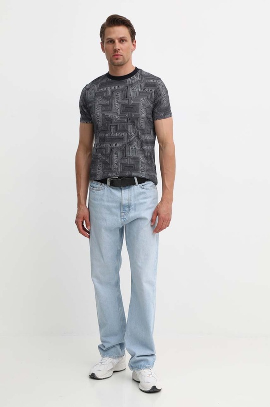 Bavlněné tričko Karl Lagerfeld 543224.755084 černá AW24