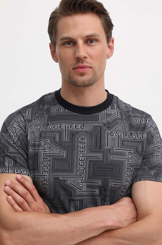 Bavlněné tričko Karl Lagerfeld černá 543224.755084